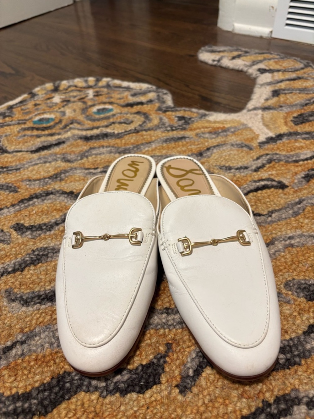 Sam Edelman Laurna White Slip On Loafer  size 8.5